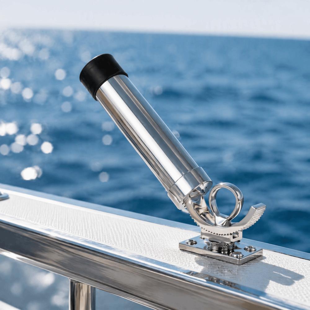 316 Stainless Steel Boat Rod Mount 360 Degree Rotating Marine Rod Bracket Speedboat