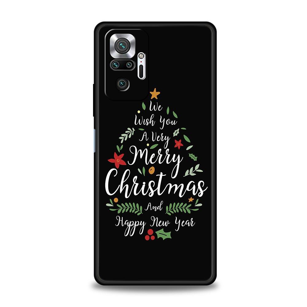 Christmas New Year Phone Phone Case For Xiaomi Redmi Note 11 10 9 Pro 5G K50 9s 7 8 8T 8A 9A 9C 9T K40 Gaming Silicone Cover