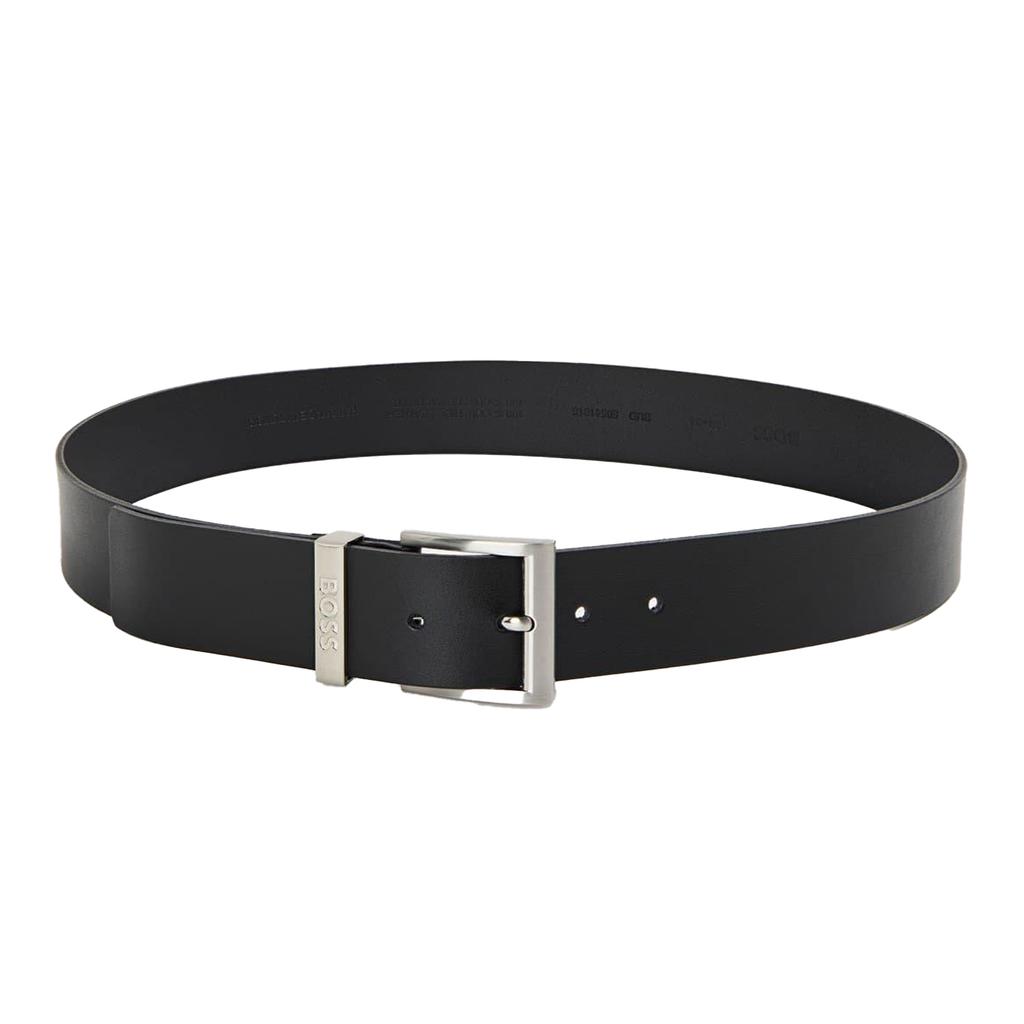 Boss Mens Engraved Logo Leather Dress Belt