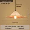 Retro Chinese Bamboo Pendant Light: Nostalgic Straw Hat Design for Hot Pot and Local Cuisine Restaurants
