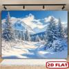 2D Sunny Winter Mountain Banner for Outdoor & Nature Events