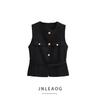Jnleaog Autumn New Women's Clothing Fashion Style Stylish Fashion with Belt Texture Vest 2132904