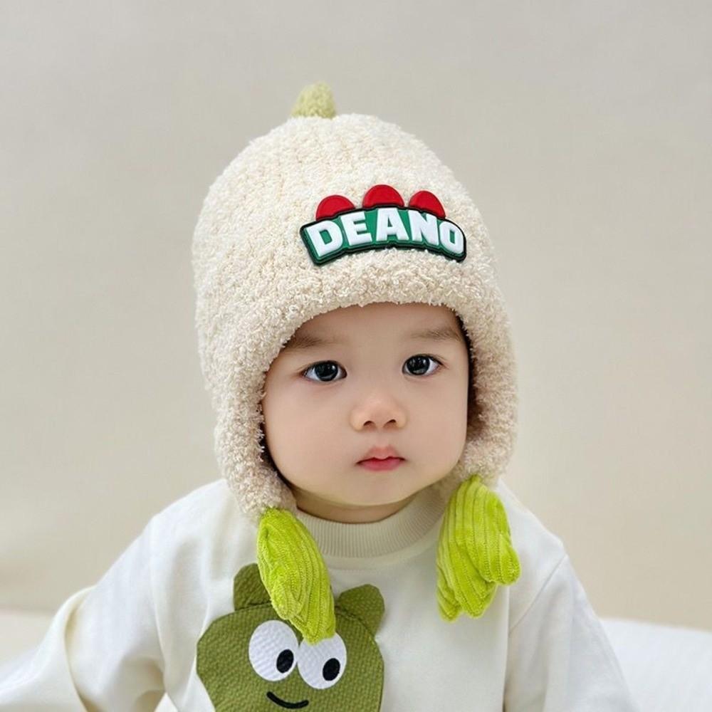 Cute Dinosaur Ear Protection Hat Warm Beanie Hat New Balaclava  Autumn and Winter