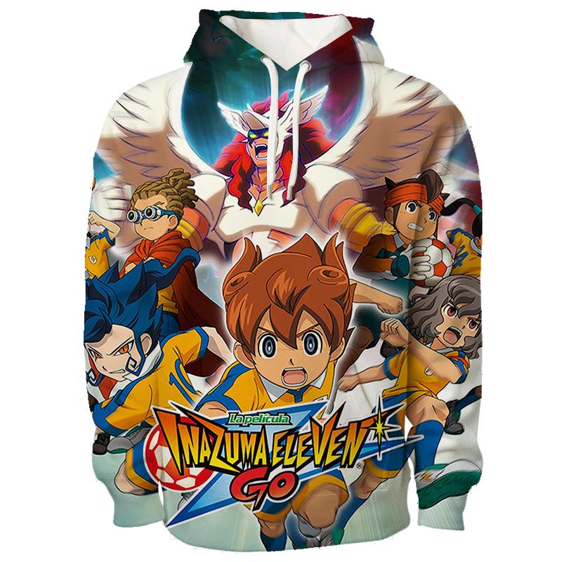 

Косплей Худи Inazuma Eleven 3D Принт Сюя Гоэнси Спортивный Пуловер Детская Толстовка Осень/Зима Уличная Y2k Спортивный Костюм 110