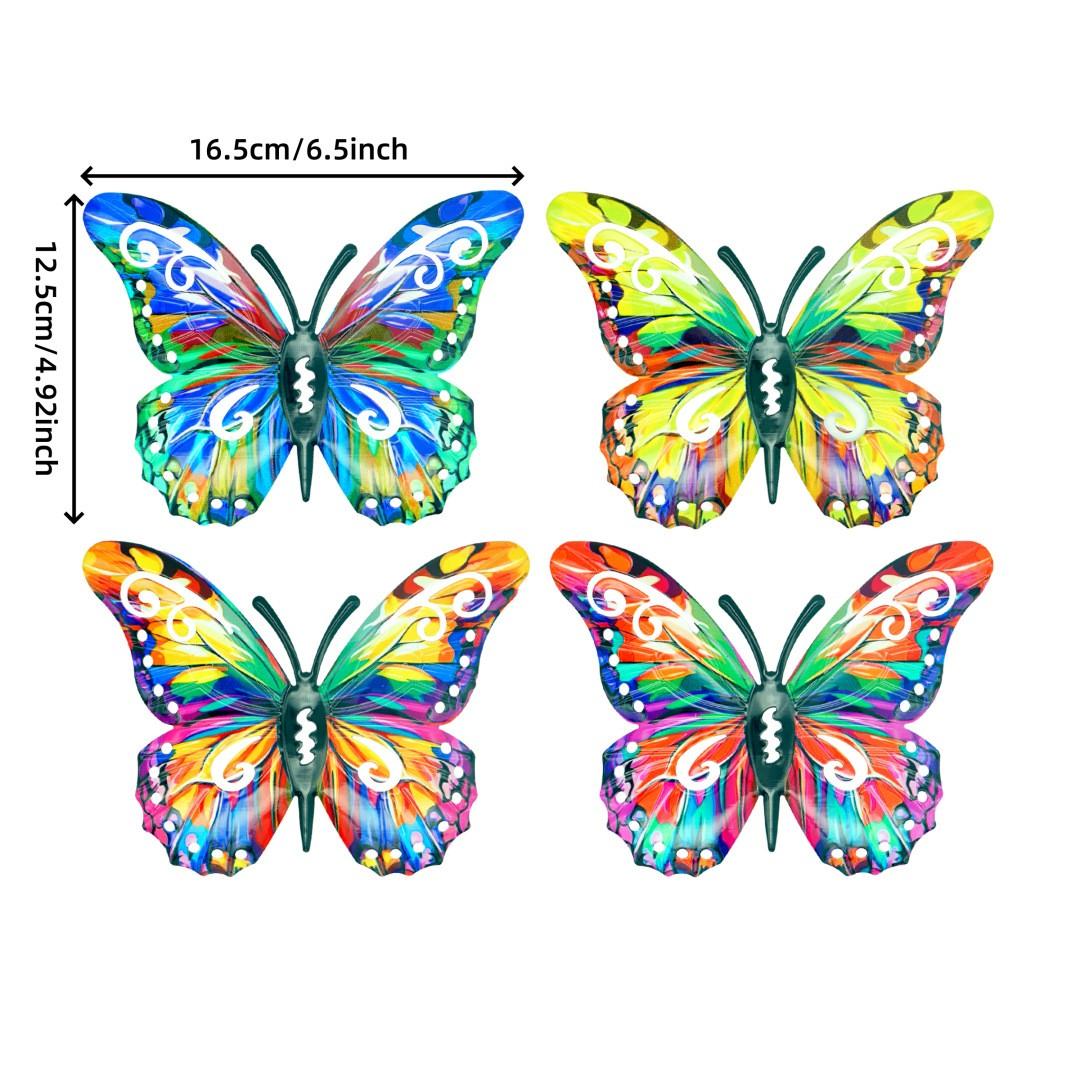 

Colorful Butterfly Metal Wall Decor, Elegant Butterfly Wall Sculpture, Suitable for Garden, Balcony, Patio, Outdoor Fence De