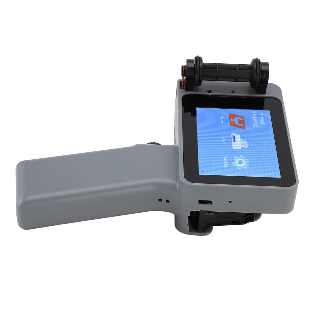 Handheld Inkjet Printer Silver Color 12.7mm HD LED 4.3 Inch Touchscreen Multifunctional Compact Coding Machine for