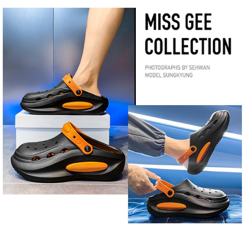 Summer Trendy EVA Squishy Hole Shoes: Soft, Non-Slip, Breathable, Two-Way Wear Beach Shoes for Couples