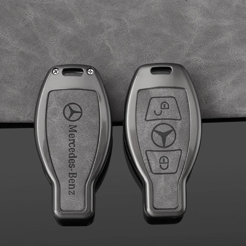 FPU5 Zinc Alloy Car Remote Key Case Full Cover For Mercedes Benz A B C E R Class GLS GLA GLK GLC CLS CLA AMG W204 W205 W212 W463 W176
