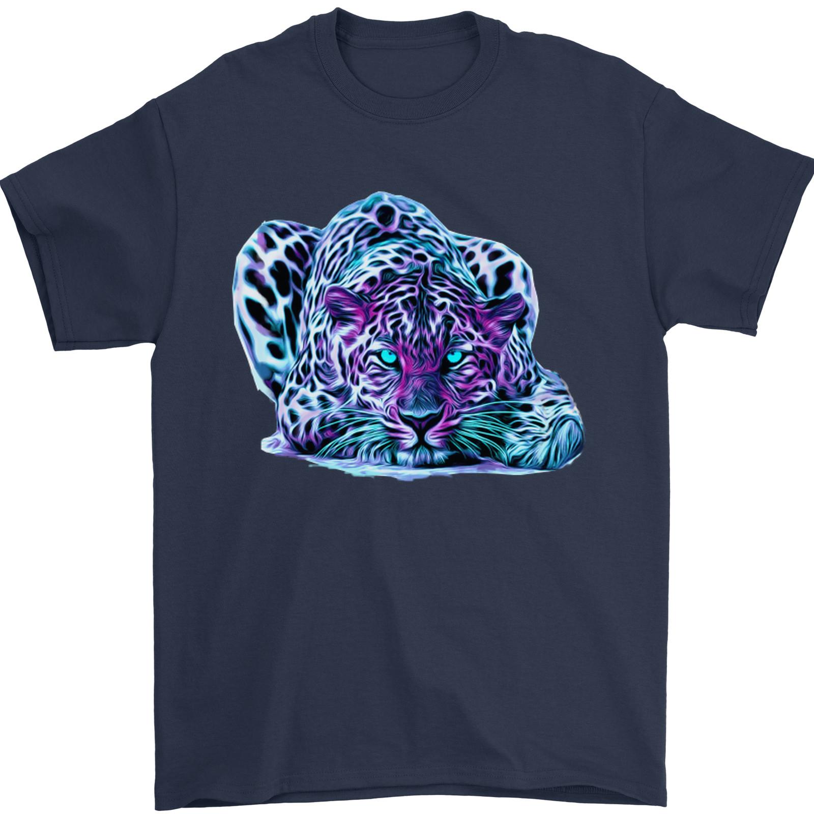 Colourful Leopard Wild Cat Panther Mens T-Shirt 100% Cotton S разноцветный