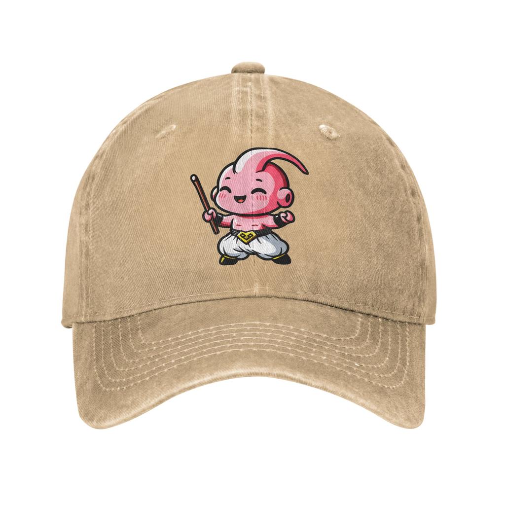 Dragon Ball DBZ Goku Baseball Cap Retro Distressed Washed Chibi Majin Buu Sun Cap for Men Women Outdoor Activities Hats Cap