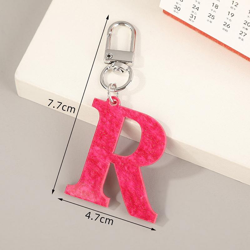 Simple Letters Keychain Backpack Pendant Keyring Bag Hanging Decoration Accessories Gift