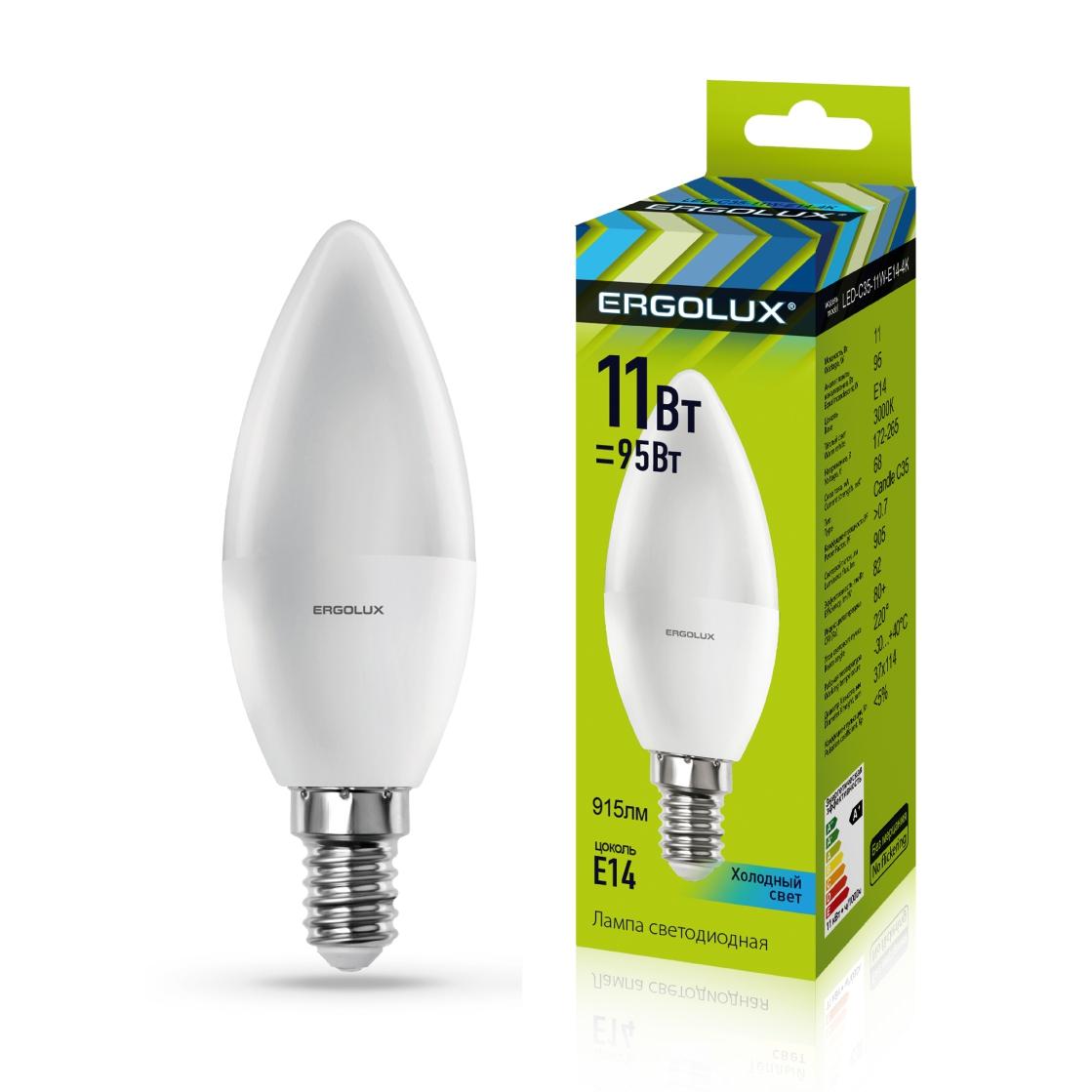 

Светодиодная лампа Ergolux Led-c35-11w-e14-4k
