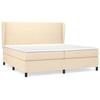 3127834 vidaXL Lit à sommier tapissier avec matelas Crème 200x200 cm Tissu