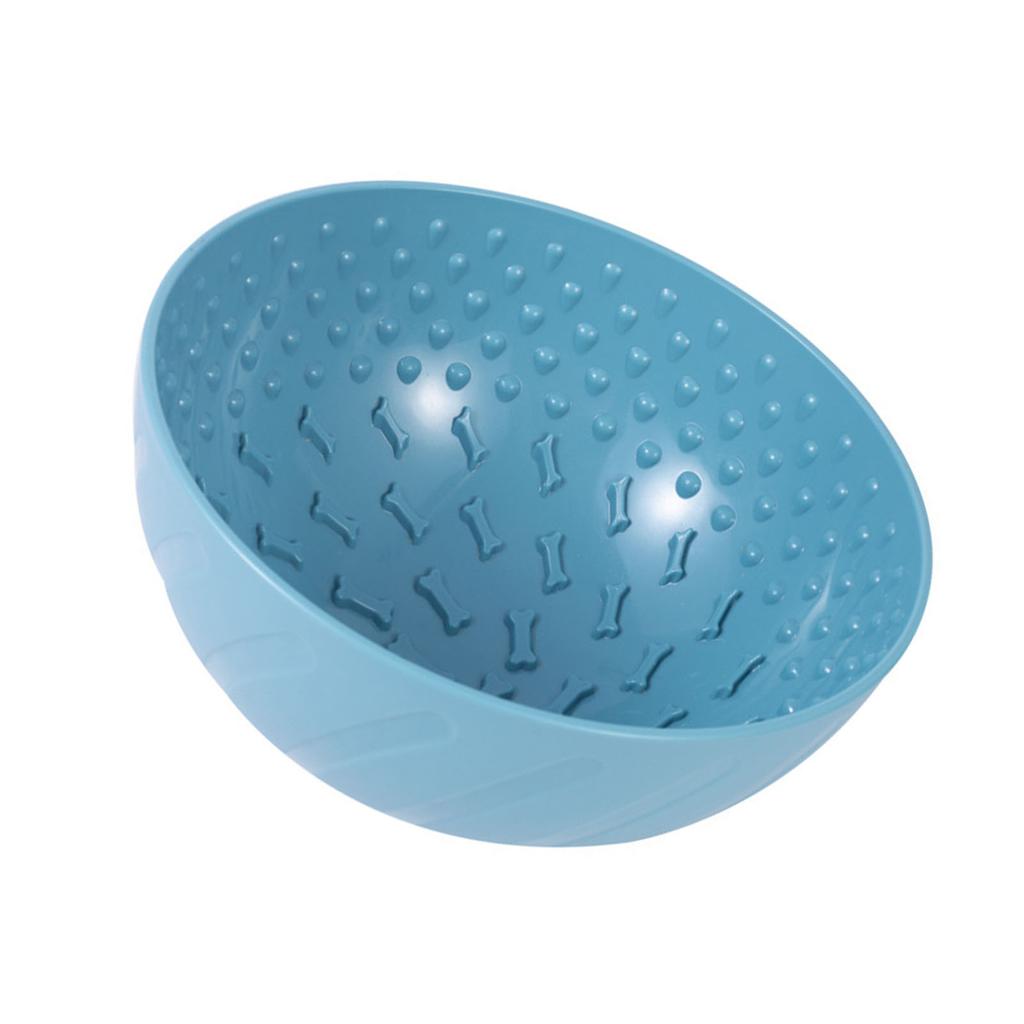 Dog Lick Bowl Interactive Large Capacity Anxiety Boredom Relief Pet Slow Feeder Bowl for Dogs Puppies Cats Pets Blue
