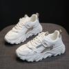 Dad Shoes Children's New 2025 Popular Leather Surface White Shoes Versatile Students Lightweight Shock Absorption Soft Sole Sports Running