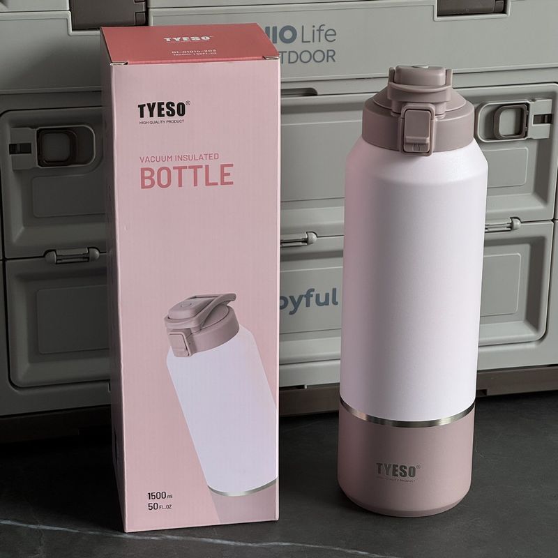 Tyeso304 Stainless Steel Portable Sports Bottle 2000ml Ultra-Large Capacity Thermos Cup Outdoor Portable Direct Drinking Cup