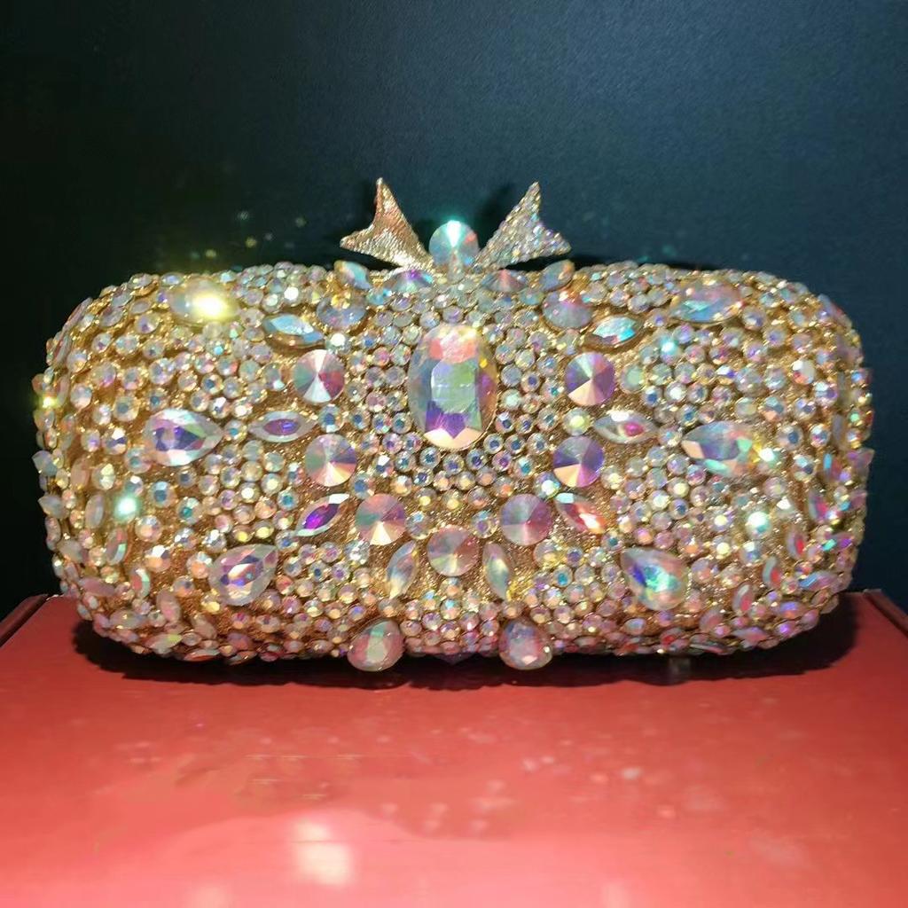 Sparking Rhinestone Crystal Evening Bag Luxury Women Wedding Bridal Clutches Lady Party Dinner Purses Prom Diamond Handbags