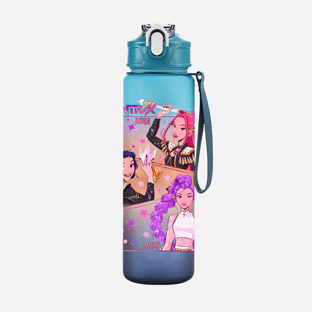 Anime Demon Hunters Printed Character Water Cup Demon Hunters Outdoor Portable Drinking Bottle for Boy Girl Gift