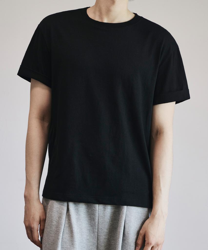 SIGNATURE Summer Crop Solid Roll-Up Short Sleeve T-Shirt [3 Colors]