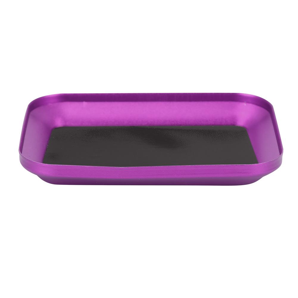 Magnetic Small Parts Tray Plate Screw Storage Nuts Screw Bolts (Purple)