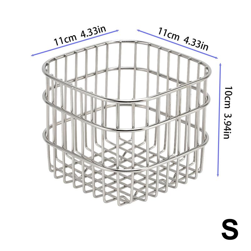 

Metal Desktop Storage Basket Box Iron Art Storage Basket Coffee Miscellaneous Items Kitchen Desktop Organizer Makeup Storage Box S