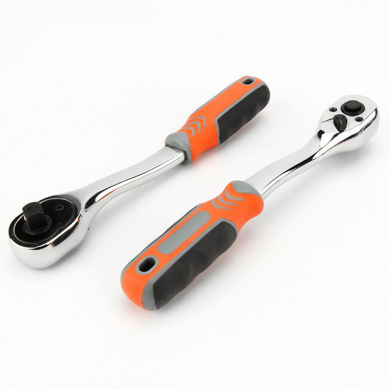 90 Teeth 1/4" 3/8" 1/2" 1Pcs High Torque Crv Ratchet Wrench for Socket Quick Release Professional Hand Tools