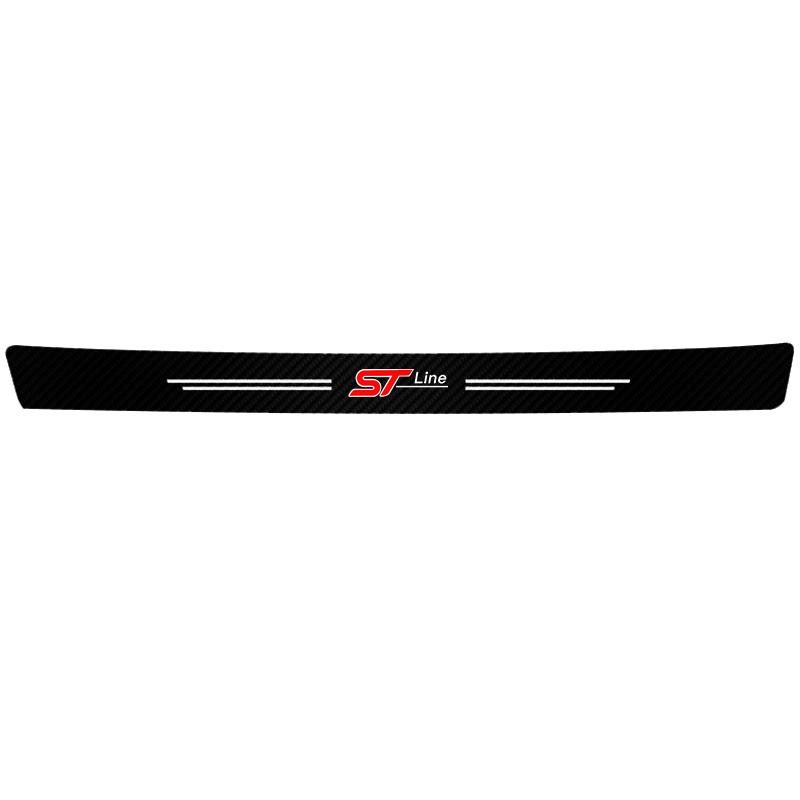 VOPL3 Car Carbon Fiber Trunk Stickers Car Threshold Sticker For Ford Focus Fiesta Mondeo Explorer Transit Fusion Auto Decorative Decal