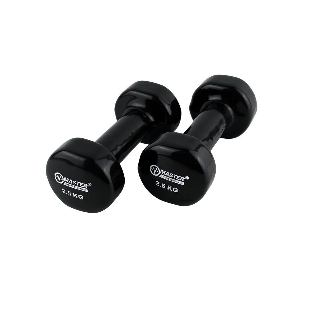Vinyl dumbbells 2 x 2.5 kg MASTER