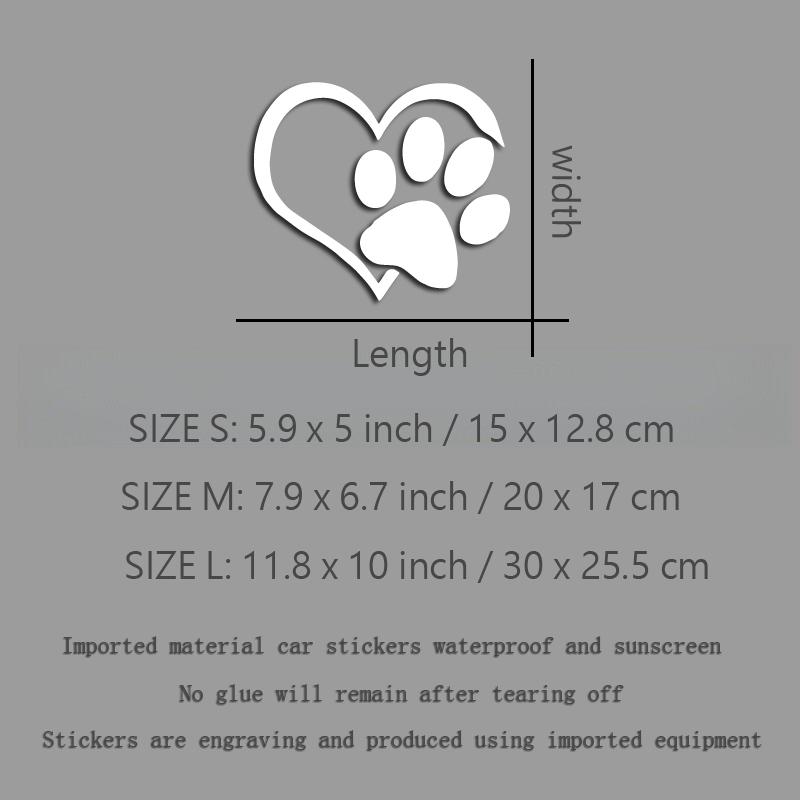 Cute Dog Paw Heart Creative&funny Stickers for Cartoon Fans&lover,high Quality for Car Trucks Motorcycles &laptops