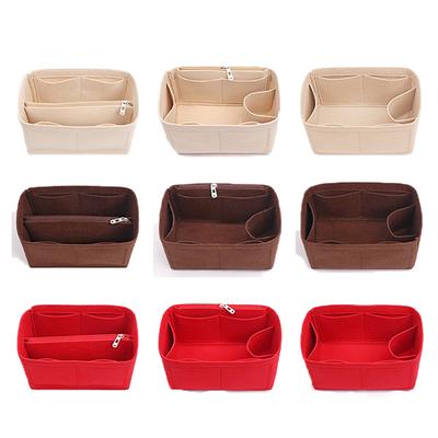 25 30 35 Organisateur de Sac Intérieur en Feutre Organisateur de Sac à Main de Maquillage Voyage Portefeuille Intérieur Sacs Cosmétiques Portables
