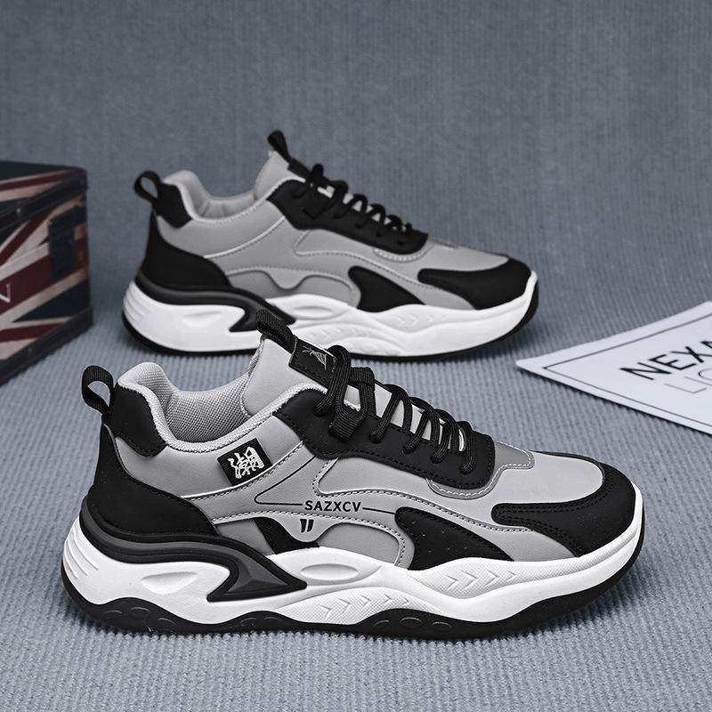 Men's Shoes 2026 New Spring Fashion Sports Running Dad Shoes Versatile Leather Breathable Casual Shoes NK115
