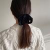 Geegee Velvet Charm Scrunchie (Black)