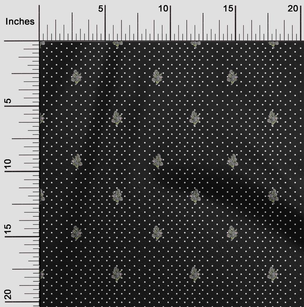 oneOone Cotton Flex Light Green Fabric Floral Fabric For Sewing Printed Craft Fabric By The Yard 40 Inch