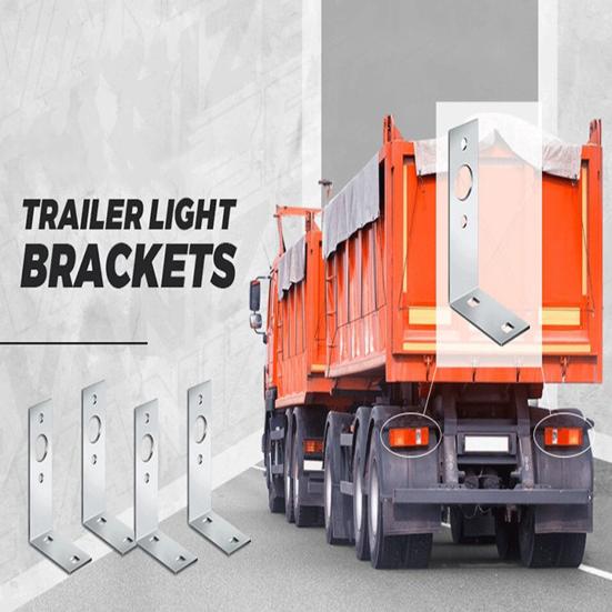 2Pcs Trailer Light Brackets Rustproof Corrosion Resistant Universal Simple Installation L-Shaped Tail Light Brackets