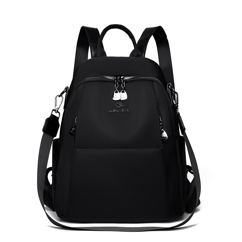 

Рюкзак женский рюкзак для поездок на работу большой вместимости легкий дорожный рюкзак чёрный