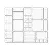 Cross-Border E-commerce PS Plastic Drawer Organizer: 25-Piece Bathroom Cosmetic Storage Box Set