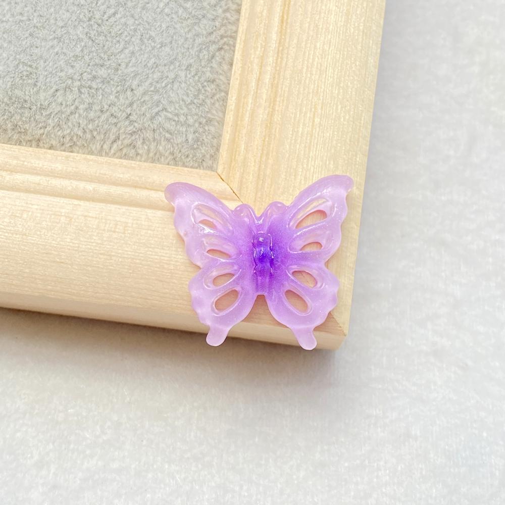 10Pcs Cute and shiny colored cartoon hollow butterfly Flat Back Scrapbook Figurine DIY Bow Decor Accessories Crafts