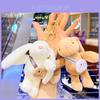 Cute White Plush Rabbit Keychain Pendant Doll Wholesale Bag Cartoon Stuffed Toy Ornament