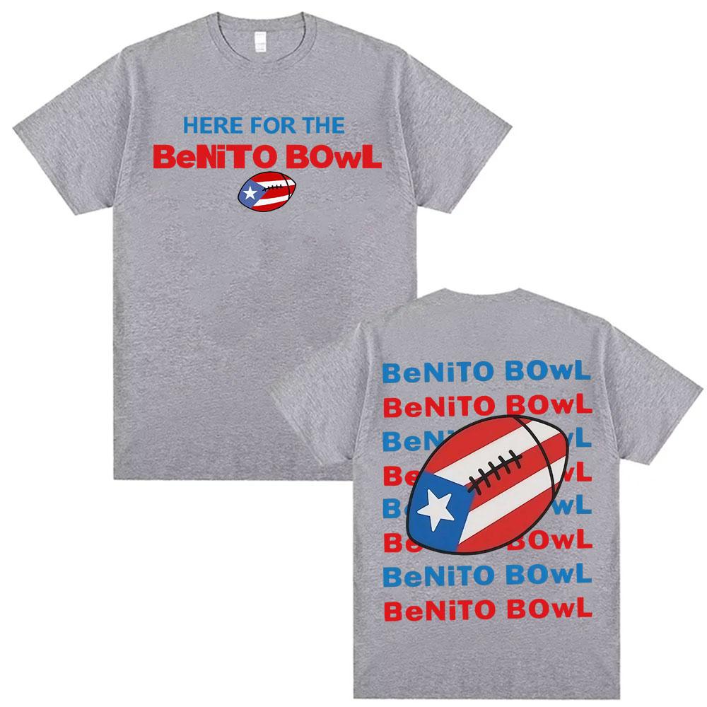Benito Bowl T-shirt, Bad Rabbit Super Bowl 2026 Tour T-shirt, Men's and Women's Fashionable Hip-hop Harajuku Streetwear