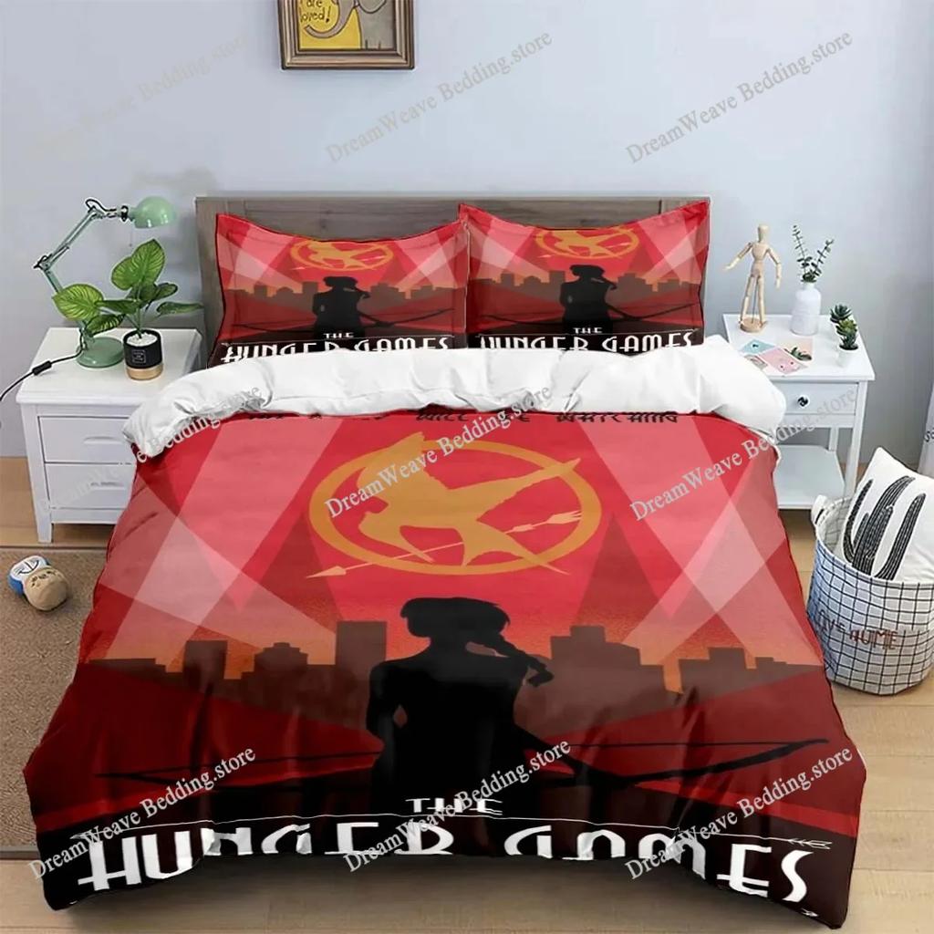 The Hunger Games Fashion Anime 3d Digital Printing Bedding Set Duvet Cover Comforter Bed Youth Kids Girl Boys Gift Home Textiles
