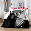 Rapper Eminem Tupac 2pac Hip-Hop Music Rap God Blanket,Soft Throw Blanket for Home Bedroom Bed Sofa Picnic Travel Cover Gift