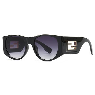 Foreign Trade Modern Retro Trendyy Cat-Eye Scottish Pattern Sunglasses European And American Street Photography Ins 