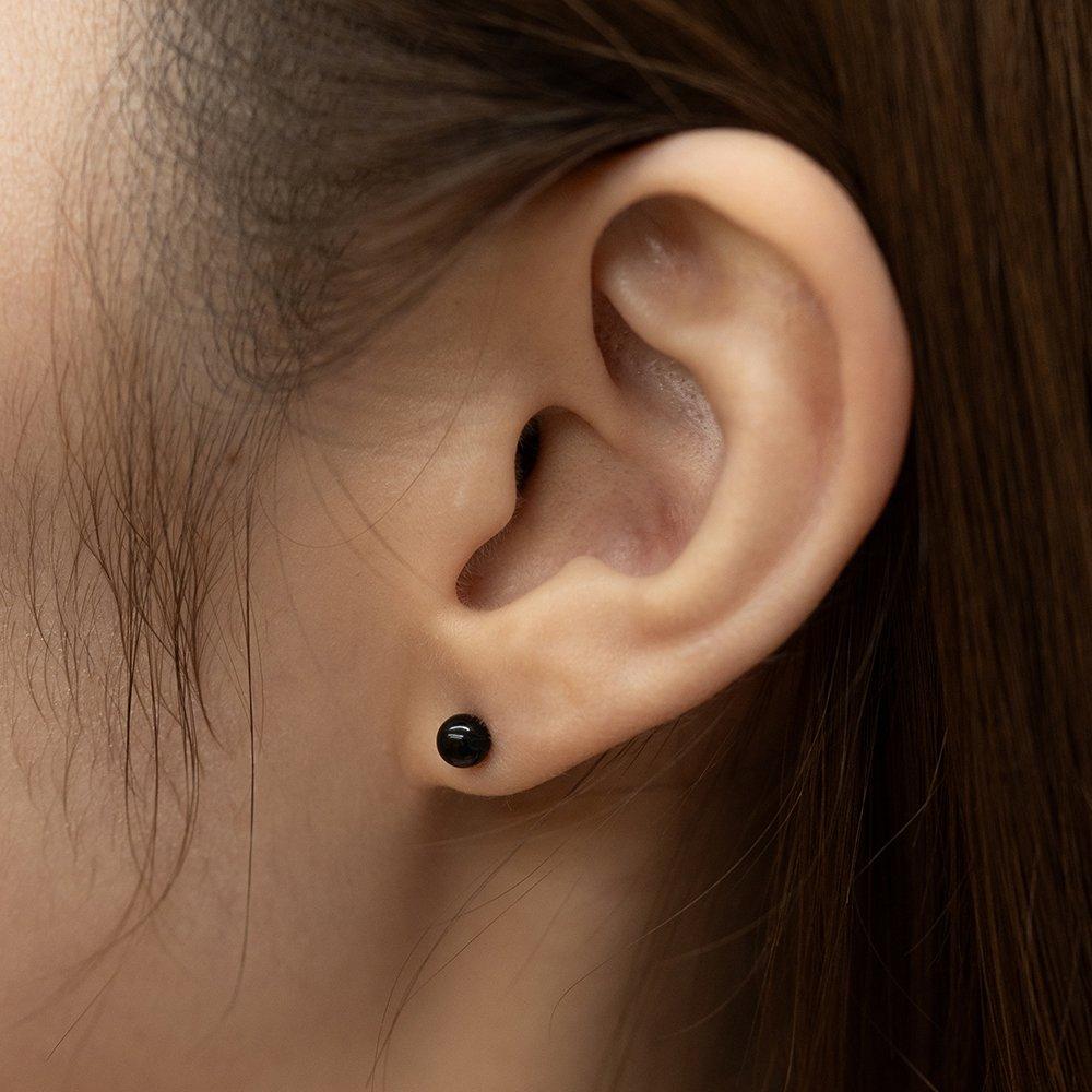 (Silver 925) Jamstone Simple Earrings Ec3242 Type 6