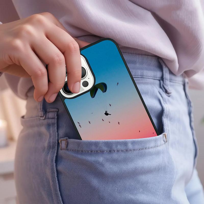 Paragliding Sport Phone Case For iPhone 17 Air 15 16e 14 13 Pro Max Coque 12 11 Pro Max PLUS cover