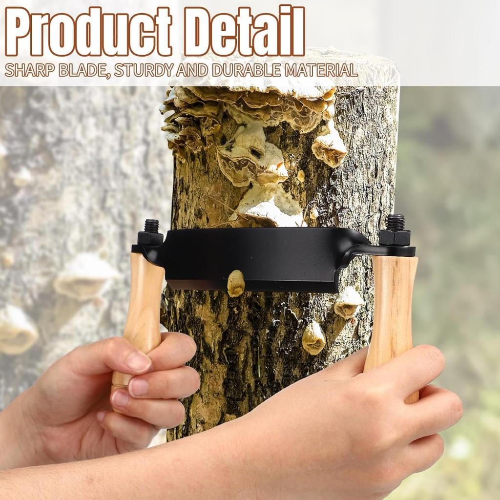 Draw Knife Felled Draw Shave Tool Efficient Comfortable Grip Tree Bark Peeler Tool for Woodworking Bark Removal Tool Unsharpened