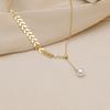 Autumn and Winter Selling Wheat Ear Imitation Pearl Necklace for Women, Light Luxury High-end Feeling, Light Luxury Collarbone Chain, Sweater Chain