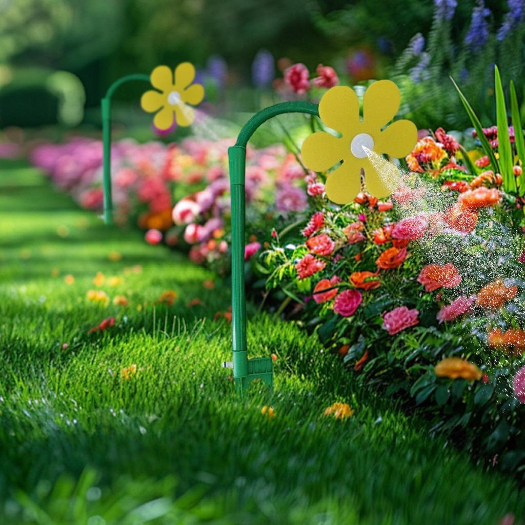 Blumensprenger für den Außengarten 360 Grad drehendes bewegliches Bewässerungswerkzeug dekorativer Crazy Daisy Sprenger für Wasserspaß