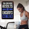 You Can Have Results Or Excuses Not Both Metal Tin Sign Retro Poster Cafe Bar Gym Living Room Bathroom Kitchen Home Art Wall Decoration Plaque Gift