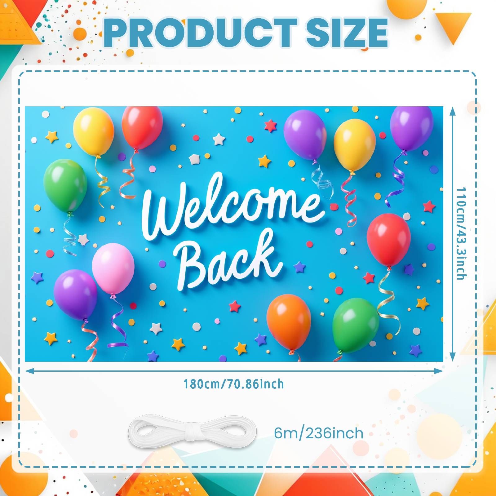 Welcome Background Eye-catching Design Celebration Banner Welcome Back Banner Festive Pattern Homecoming Banner For Party