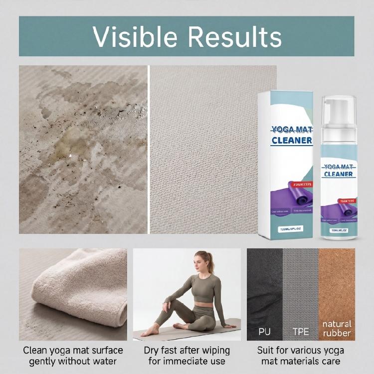 Efficient Quick Drying Foaming Cleaner For Yoga Mats 120ml Dirt And Sweat Removal Odor Control Sport Exercise Mat Cleaning Solution